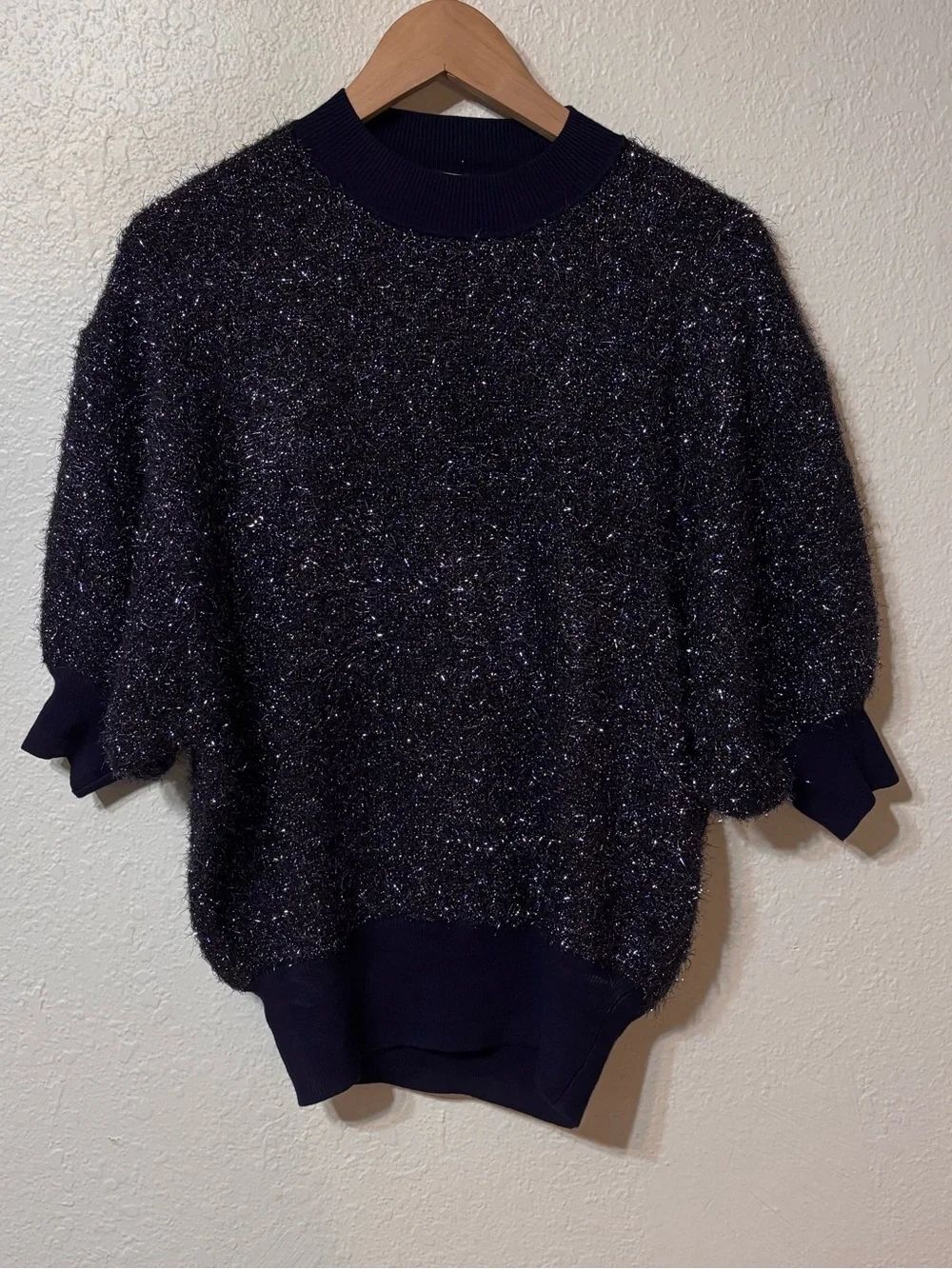 Anthropologie Maeve Pamela Tinsel Sweater Small